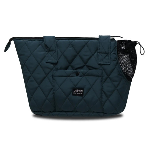 Сумка для собак стёганая S-115 изумруд