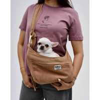 Слінг вельветовий карамель для собак Dogs Bomba S-127