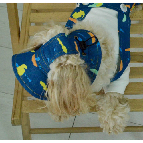 Панама джинсовая с принтом краски для собак Dogs Bomba S-56