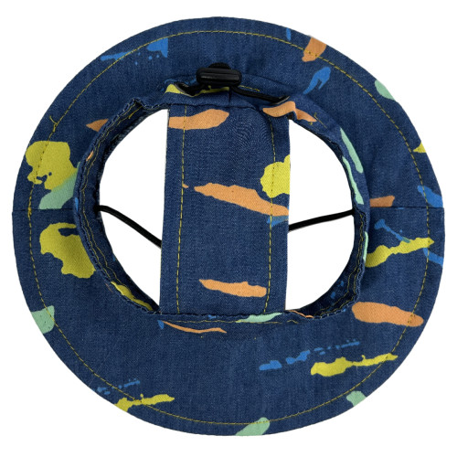 Панама джинсовая с принтом краски для собак Dogs Bomba S-56