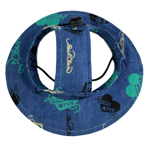 Панама джинсовая с принтом сердца для собак Dogs Bomba S-58