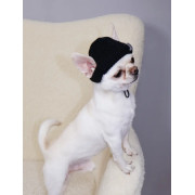 Шапка в’язана для собак Beanie S-103, чорна - фото 1