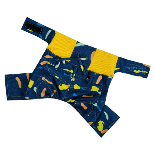 Джинсы с принтом краски синие для собак Dogs Bomba V-10