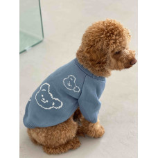 Свитер вязаный Медведь голубой для собак Dogs Bomba Y-285