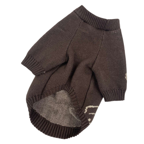 Светр в'язаний Ведмідь коричневий для собак Dogs Bomba Y-286