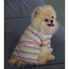 Гольф з люрексом смугастий рожевий для собак Dogs Bomba Y-301
