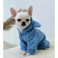 Толстовка для собак баранчик синя Y-311