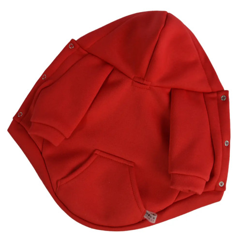 Червона толстовка для собак з кишенею Dogs Bomba Y-358