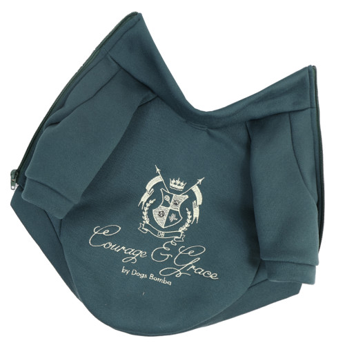 Толстовка Кураж с начесом изумрудная для собак Dogs Bomba Y-375