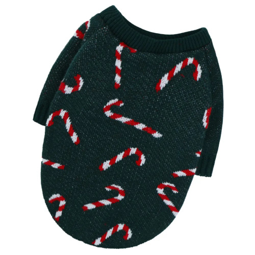 Светр для собак в’язаний «Цукерка» смарагд Y-388