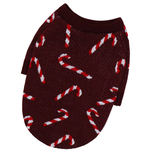 Светр для собак в’язаний «Цукерка» марсала Y-389