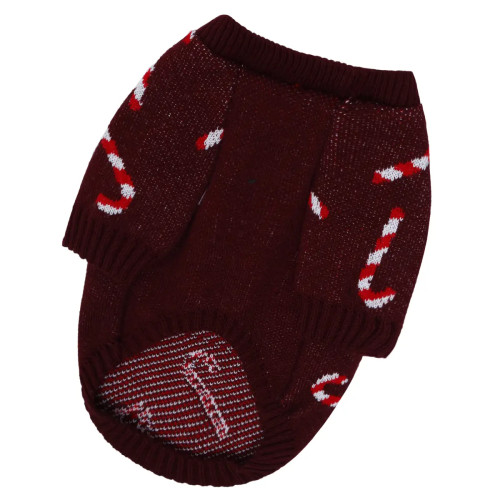 Светр для собак в’язаний «Цукерка» марсала Y-389