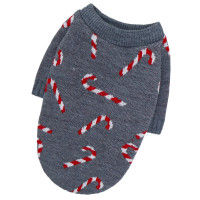 Светр для собак в’язаний «Цукерка» сірий Y-390