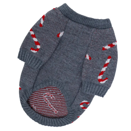 Светр для собак в’язаний «Цукерка» сірий Y-390