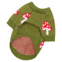 Светр в'язаний Грибочки оливковий для собак Dogs Bomba Y-399