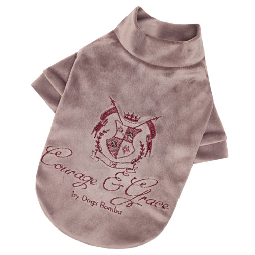 Светр велюровий Кураж пудровий для собак Dogs Bomba Y-403