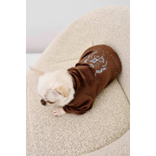 Светр велюровий Кураж шоколадний для собак Dogs Bomba Y-404