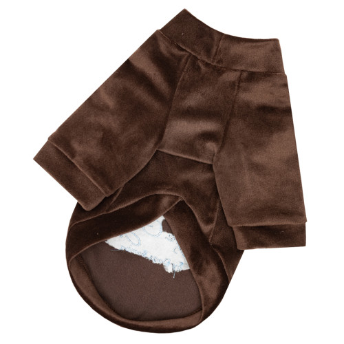 Светр велюровий Кураж шоколадний для собак Dogs Bomba Y-404