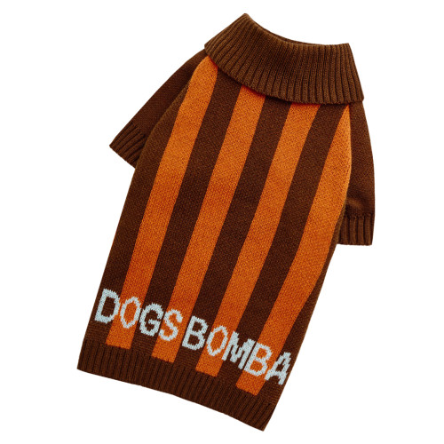 Светр в'язаний шоколадний для собак Dogs Bomba Y-407