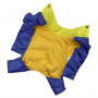 Зимовий комбінезон для собак дівчаток рюша бузково-жовтого кольору AD-20