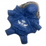 Зимовий комбінезон для собак з капюшоном на хутрі синього кольору AM-13