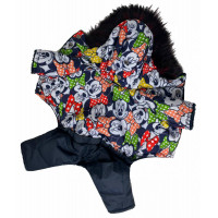 Зимовий комбінезон для собак на хутрі з капюшоном Міккі AM-25