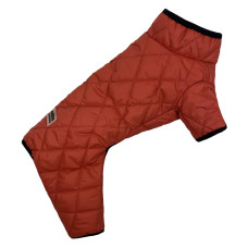 Зимний комбинезон для собак двухсторонний стеганый красного цвета AS-8