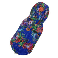 Теплий водовідштовхувальний жилет для собак с квітковим принтом G-35