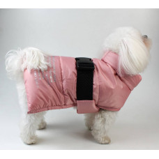 Дутий водовідштовхувальний жилет для собак рожевого кольору G-50