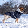Жилет для собак на липучке синего цвета GL-6 (осень-зима)
