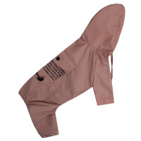 Дощовик для собак з кишенею пудрова M-126