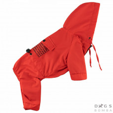 Водовідштовхувальний дощовик для собаки M-67 червоного кольору