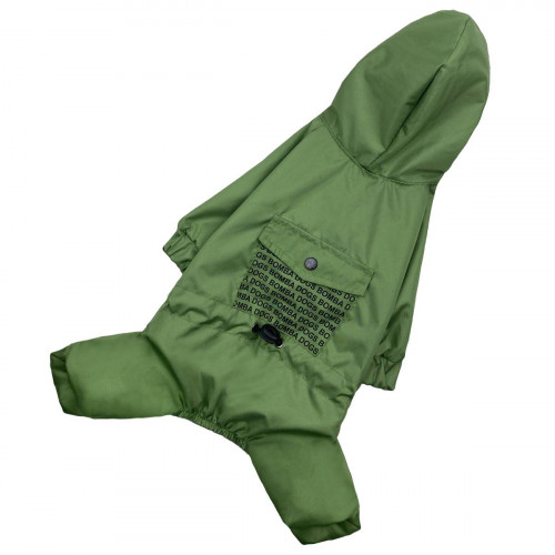 Водовідштовхувальний зелений дощовик для собаки  M-77