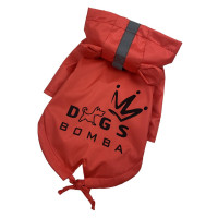 Дождевик парка для собаки кораллового цвета M-84