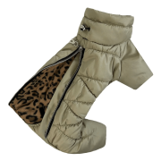 Зимовий комбінезон для собак Comfort оливкового кольору R-48 - фото 3