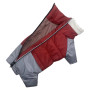 Красно-серый зимний комбинезон для таксы и корги RT-20 унисекс