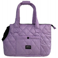 Сумка-переноска для собак стёганая лаванда S-33