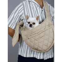 Слінг-переноска для собак стьобаний S-87, беж