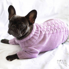 Стрейтчевый вязаный свитер для собак лавандового цвета Y-229