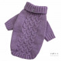 Стрейтчевий в'язаний светр для собак лавандового кольору Y-229