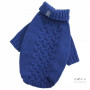 В'язаний косичкою светр для собак синього кольору  Y-230
