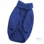 Вязаный косичкой свитер для собак синего цвета Y-230
