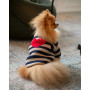 Вязаный свитер для собак полосатый с сердцем Y-249