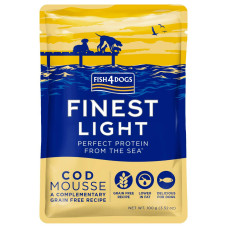 Натуральный влажный корм для собак Мусс из чистой трески Fish4Dogs Finest 100 г (низкое содержание жира)