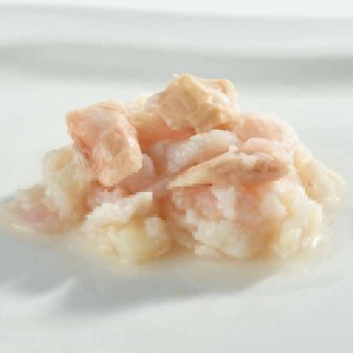 Натуральний вологий корм для собак Шматочки білої риби з лососем в бульйоні Fish4Dogs Finest 100 г (низький вміст жиру)