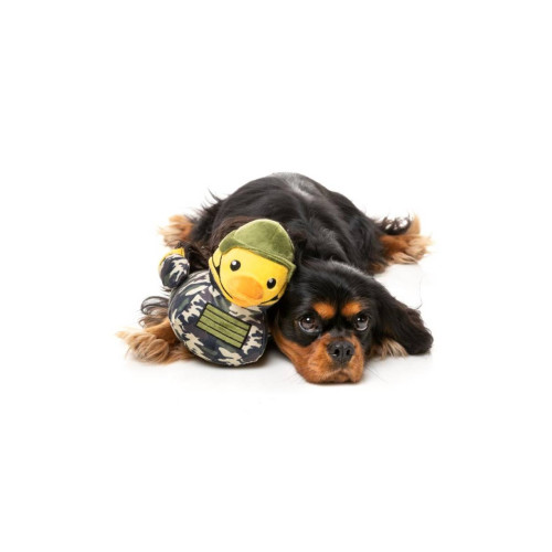 М'яка іграшка Качка-командир плюшева для собак FuzzYard