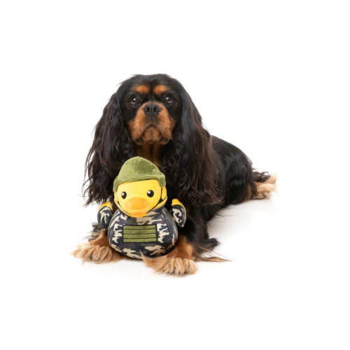 М'яка іграшка Качка-командир плюшева для собак FuzzYard