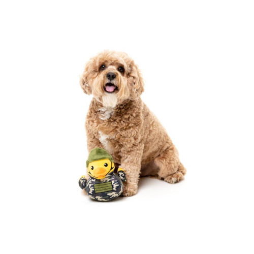 М'яка іграшка Качка-командир плюшева для собак FuzzYard