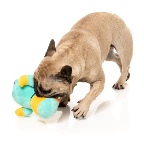 М'яка іграшка Качка-доктор плюшева різнобарвна для собак FuzzYard