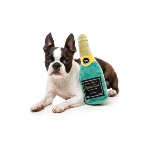 М'яка іграшка Шампанське Pup The Cork зелена для собак FuzzYard